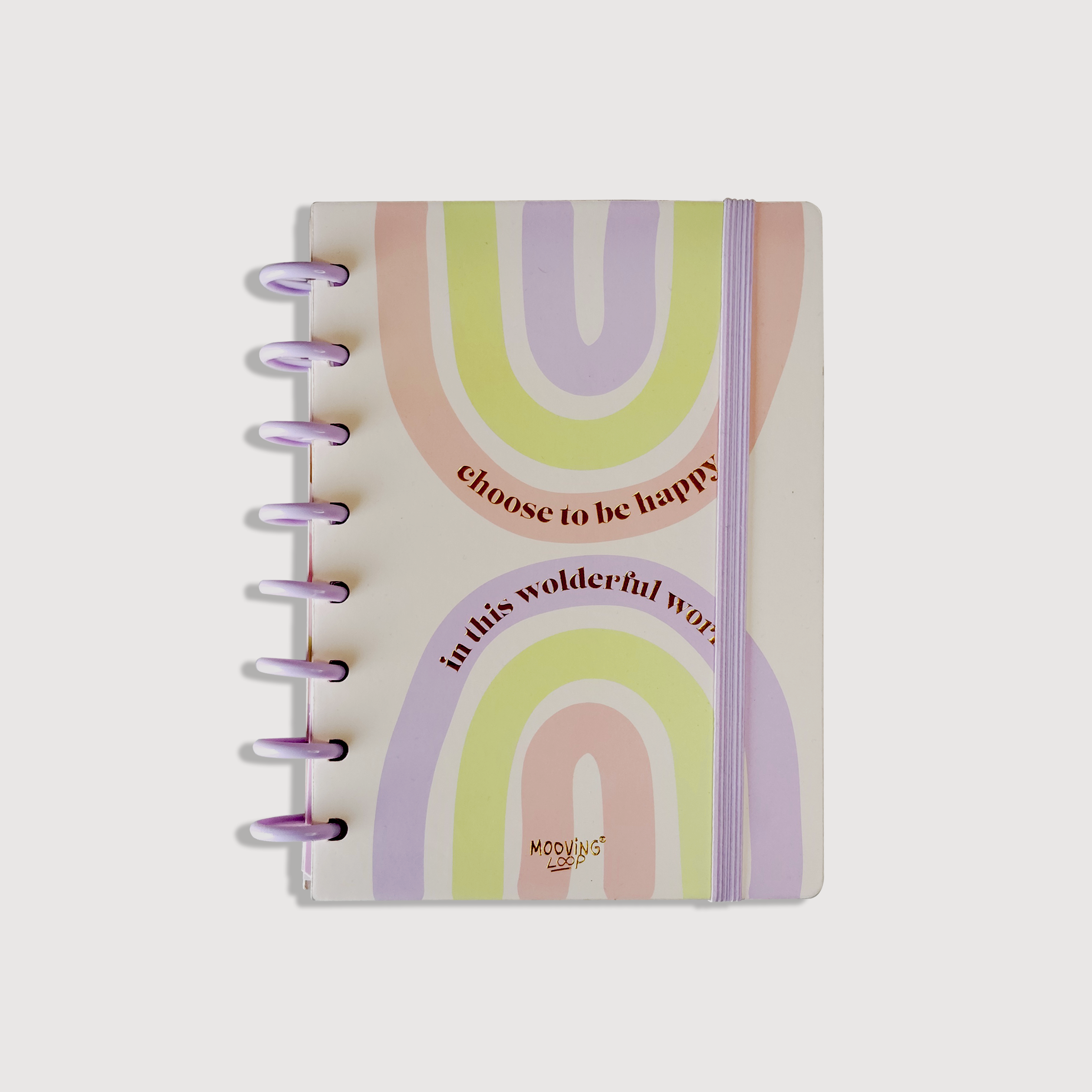 Cuaderno Mooving loop A5 "Choose to be happy"