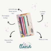 Destacadores Pastel 3 Colores Artel