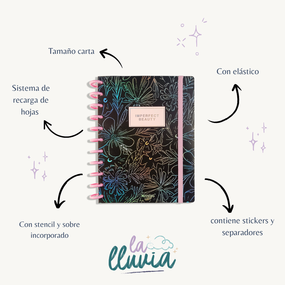 Cuaderno Mooving loop A4 "Imperfect Beauty"