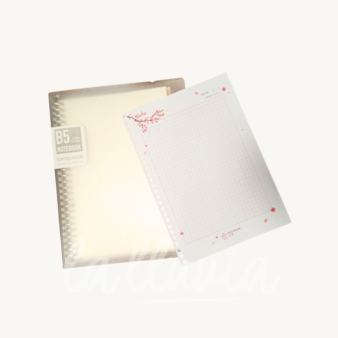 Refill Sakura Cuadriculado B5 "Mizurama" (Compatible con Languo)