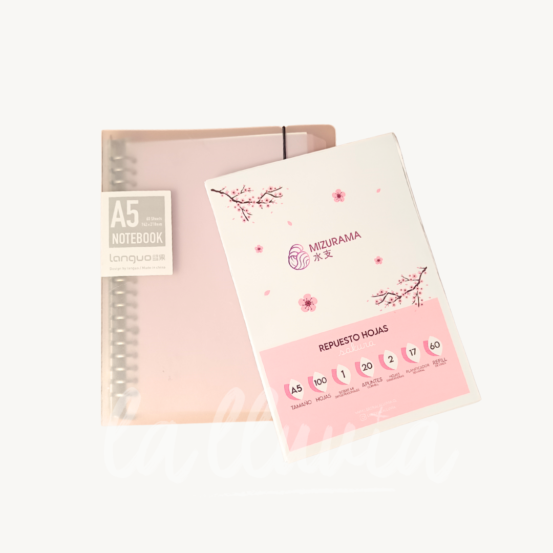 Refill Sakura Planner A5 "Mizurama" (Compatible con Languo)