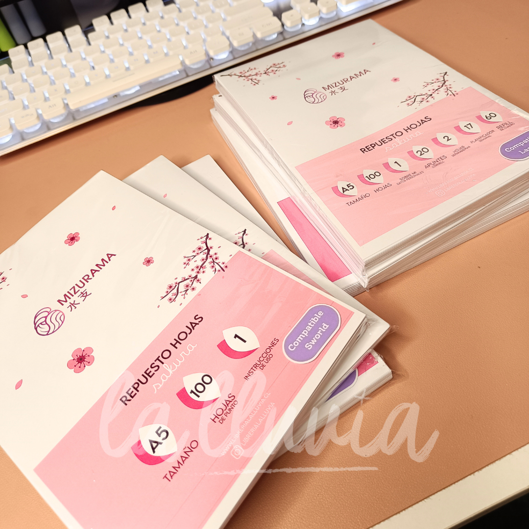 Refill Sakura Planner A5 "Mizurama" (Compatible con Languo)