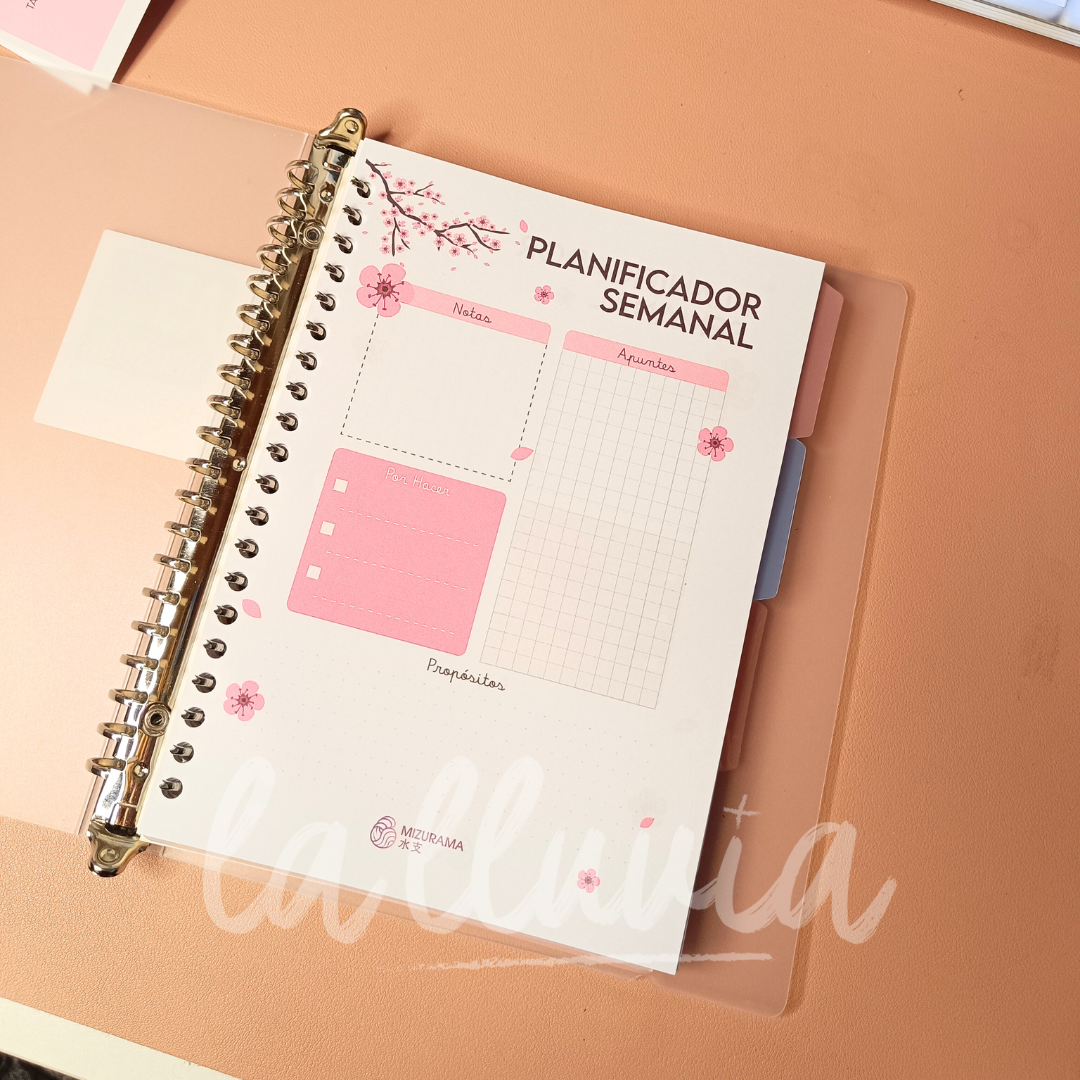 Refill Sakura Planner A5 "Mizurama" (Compatible con Languo)