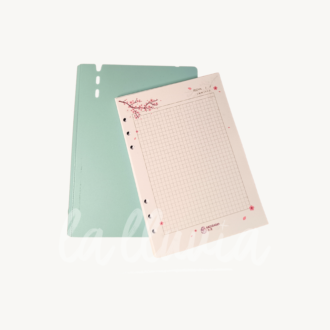 Refill Sakura Cuadriculado A5 "Mizurama" (Compatible con Sworld)