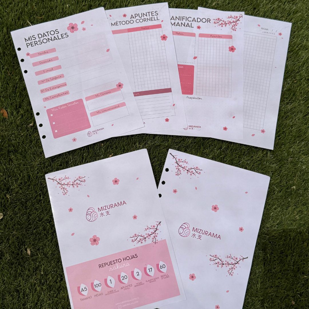 Refill Sakura Planner B5 "Mizurama" (Compatible con Languo)