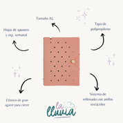 Cuaderno infinito A5 pin design "Strawberry milkshake"