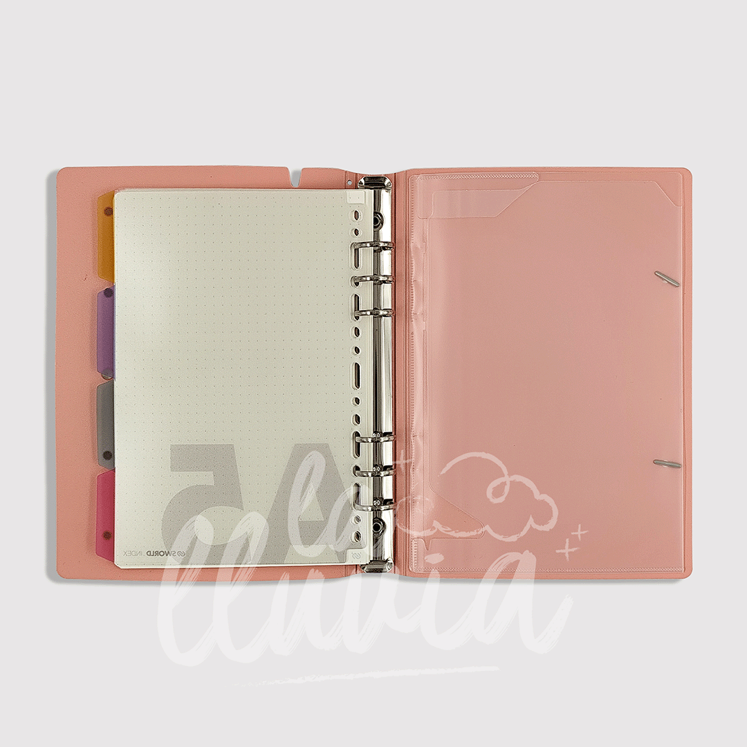 Cuaderno infinito A5 pin design "Strawberry milkshake"