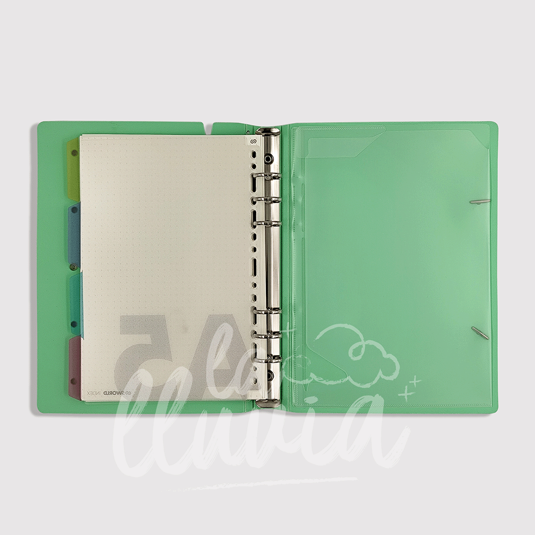 Cuaderno infinito A5 Pin design "Frosty mint"