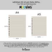 Cuaderno Mooving Loop A4 "Crear, creer, crecer"