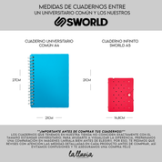 Cuaderno infinito SWorld A5 pin design "Strawberry milkshake"