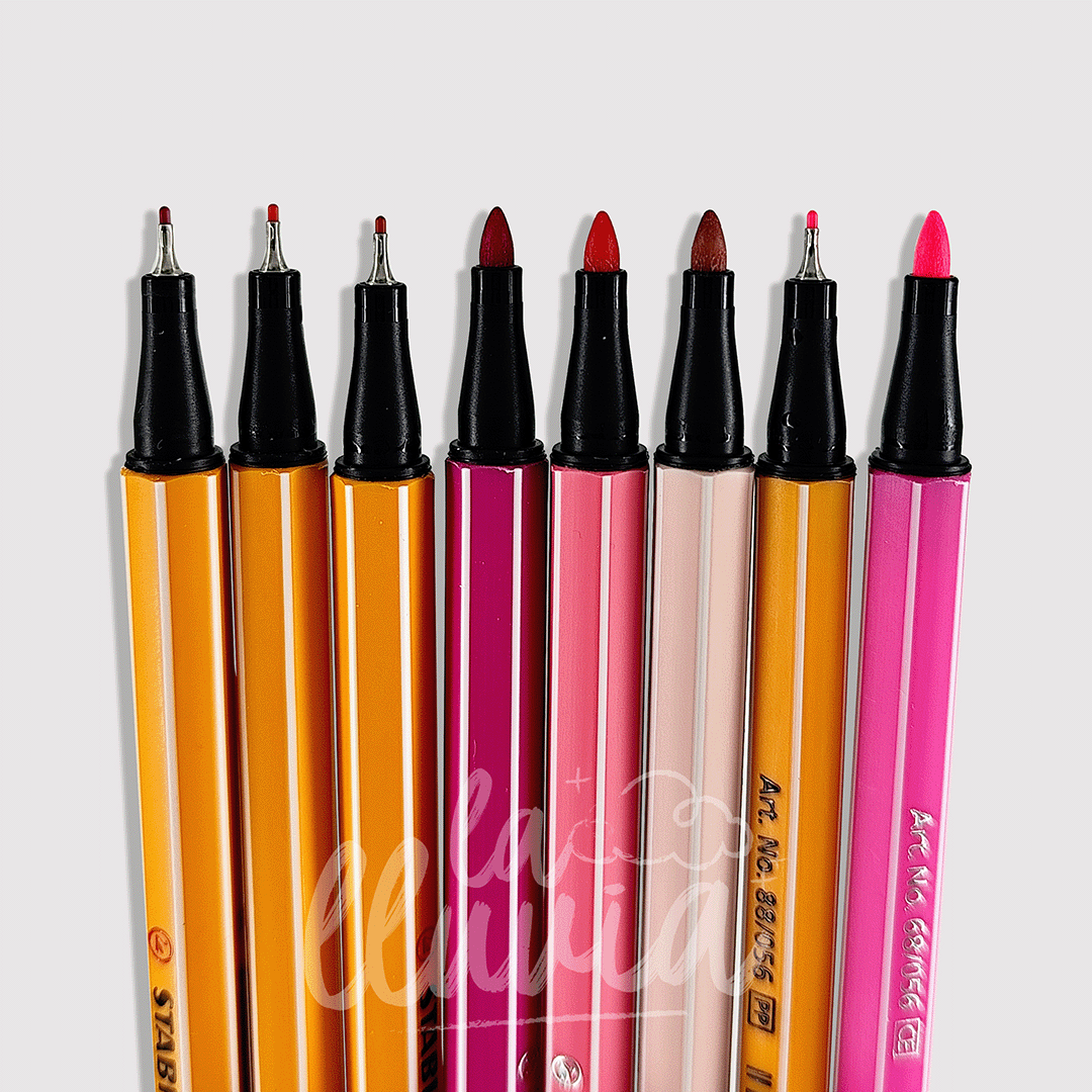 Set 8 marcadores Stabilo Shades of Pink – Pen 68 & Point 88