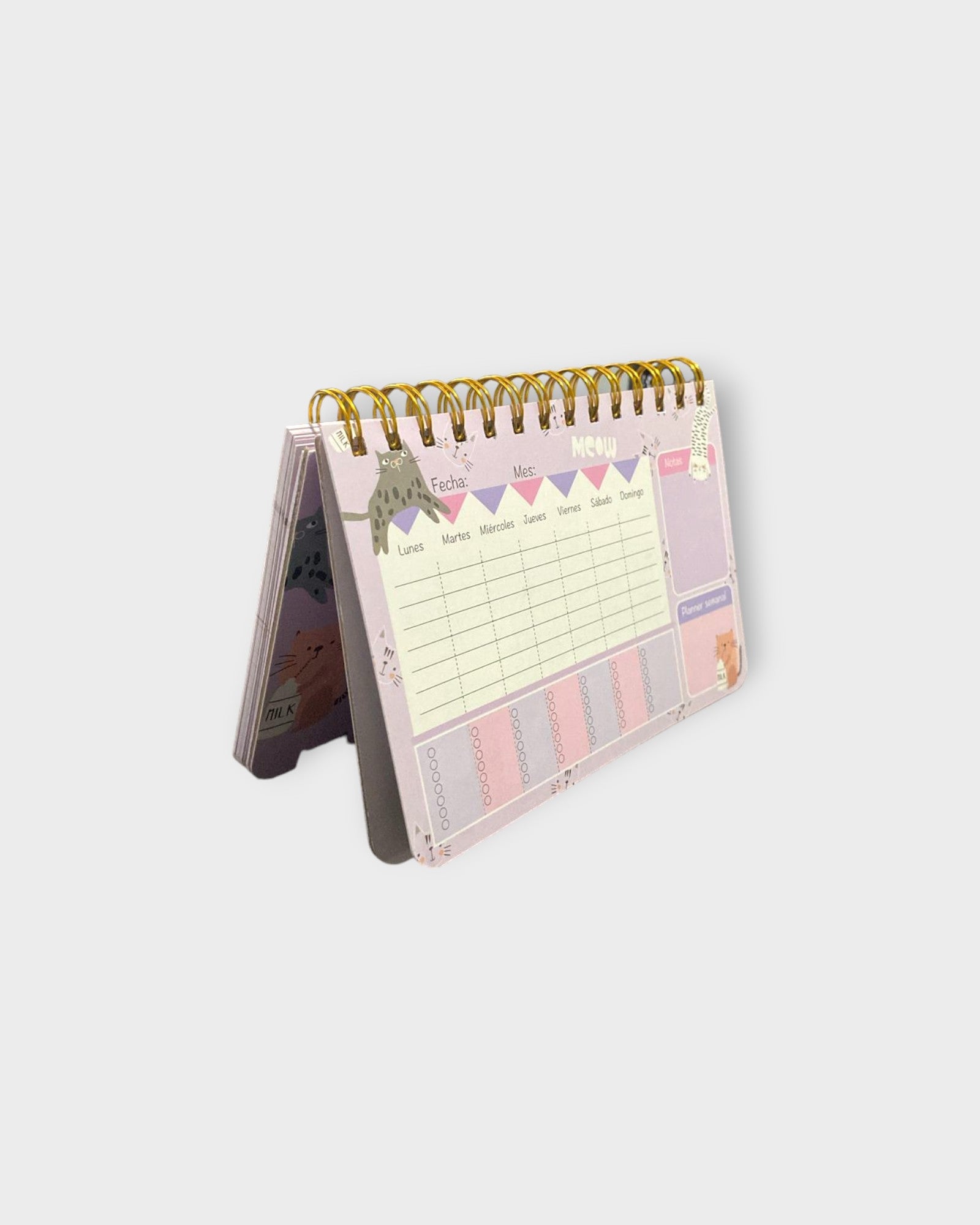 Planner semanal small kitten purple