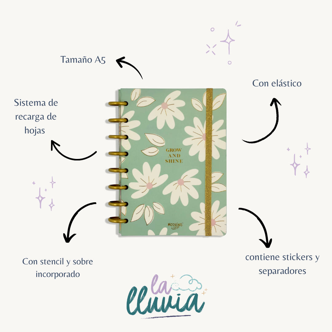 Cuaderno Mooving loop A5 "Grow and Shine"