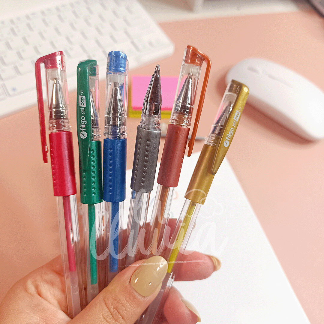Bolígrafo Filgo Gel Pop 6 Colores Metalizados