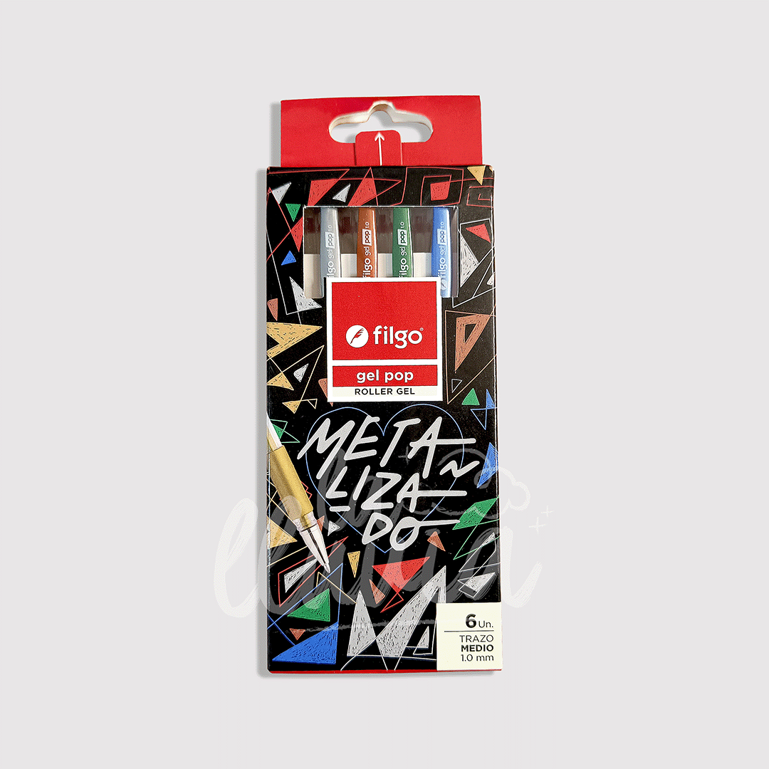 Bolígrafo Filgo Gel Pop 6 Colores Metalizados