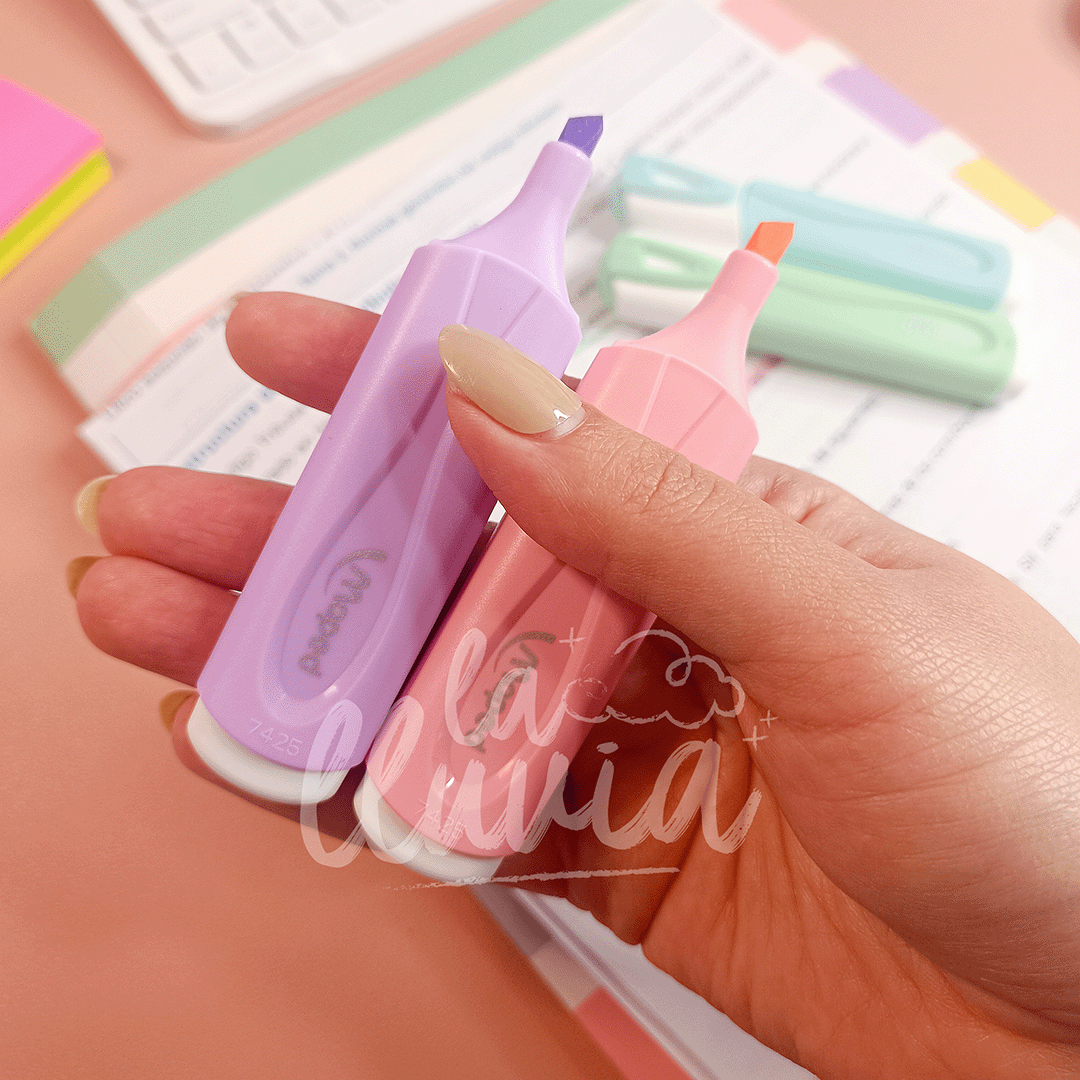 Set destacador Maped tonos pastel 4 colores