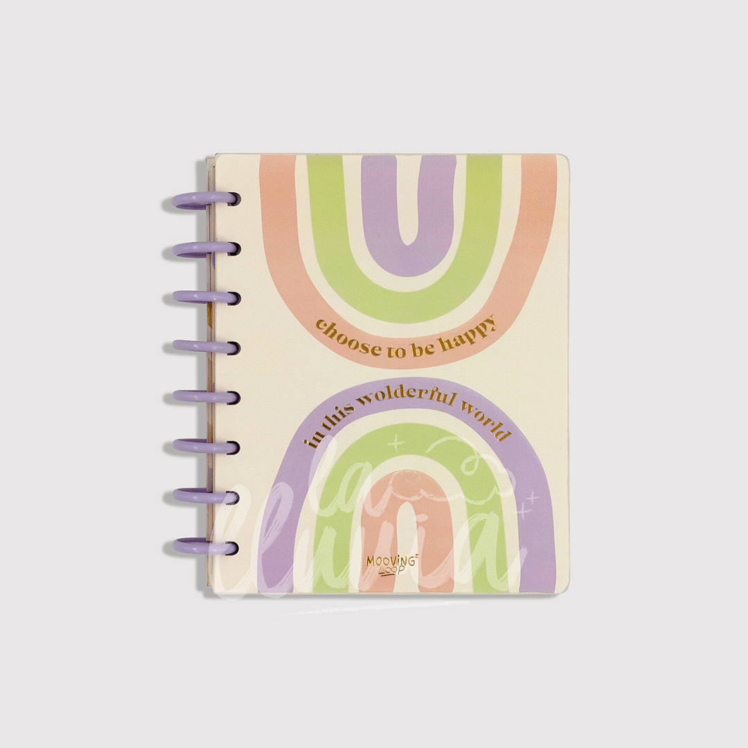 Cuaderno Mooving loop A5 "Choose to be happy"