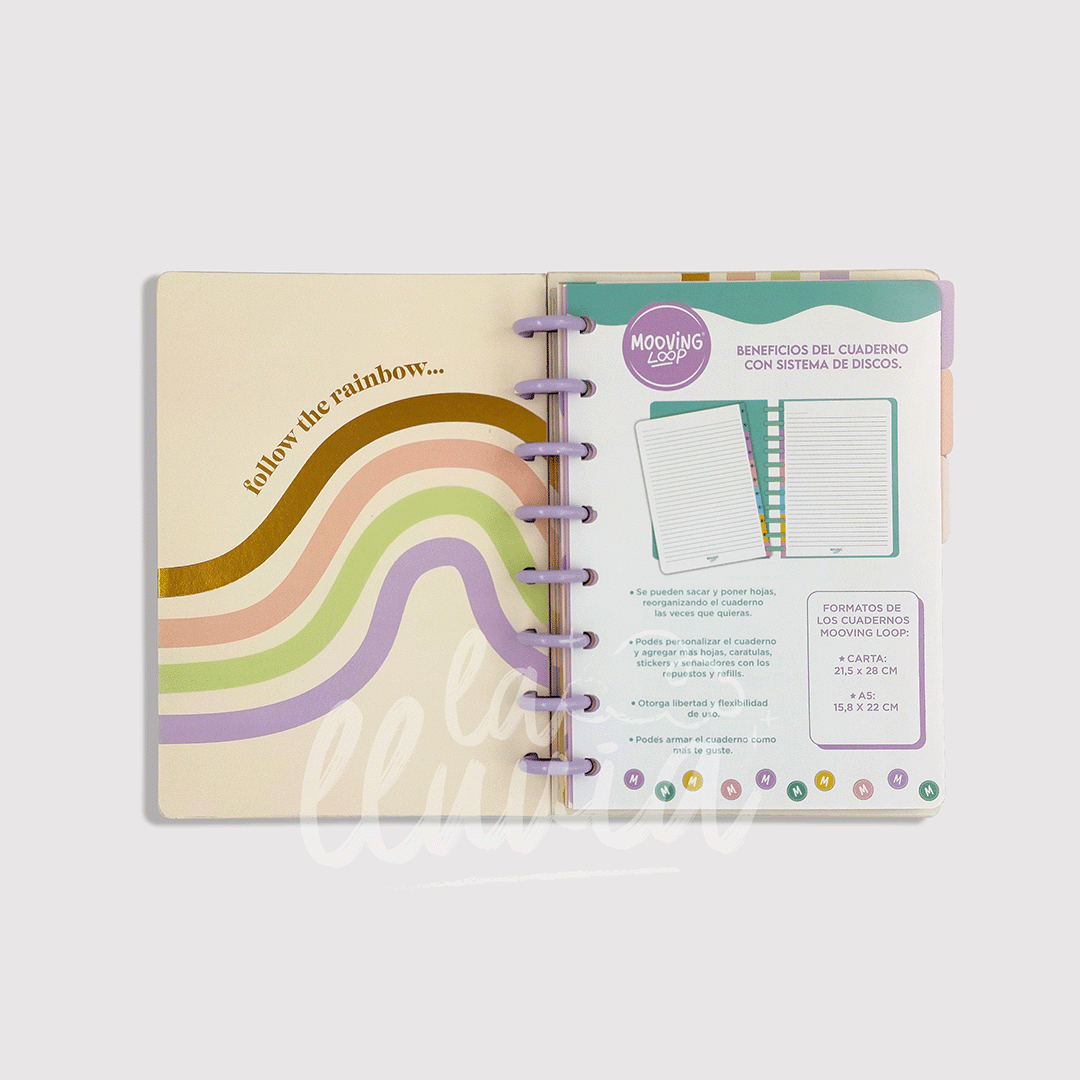 Cuaderno Mooving loop A5 "Choose to be happy"