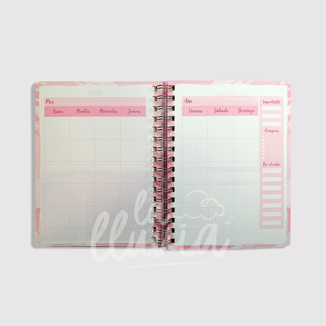 Planner Mensual Artel RoseGold - Librería la lluvia