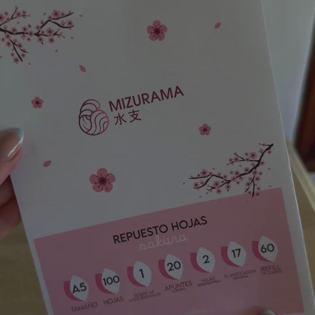Refill Sakura Planner A5 "Mizurama" (Compatible con Languo)