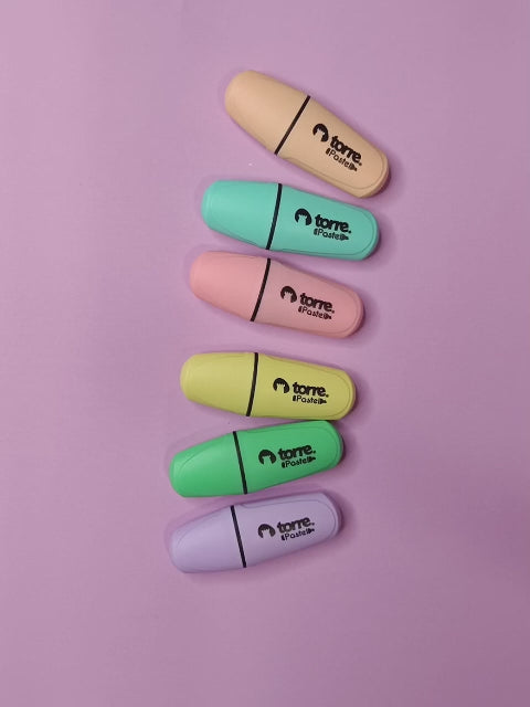 Destacador Torre Pastel Mini 6 Colores