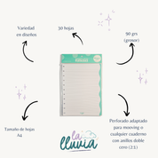 Repuesto cuaderno Mooving loop tamaño A4