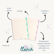 Repuesto cuaderno Mooving loop tamaño A5