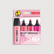 Set 4 destacadores Stabilo Boss Original Shades of Pink