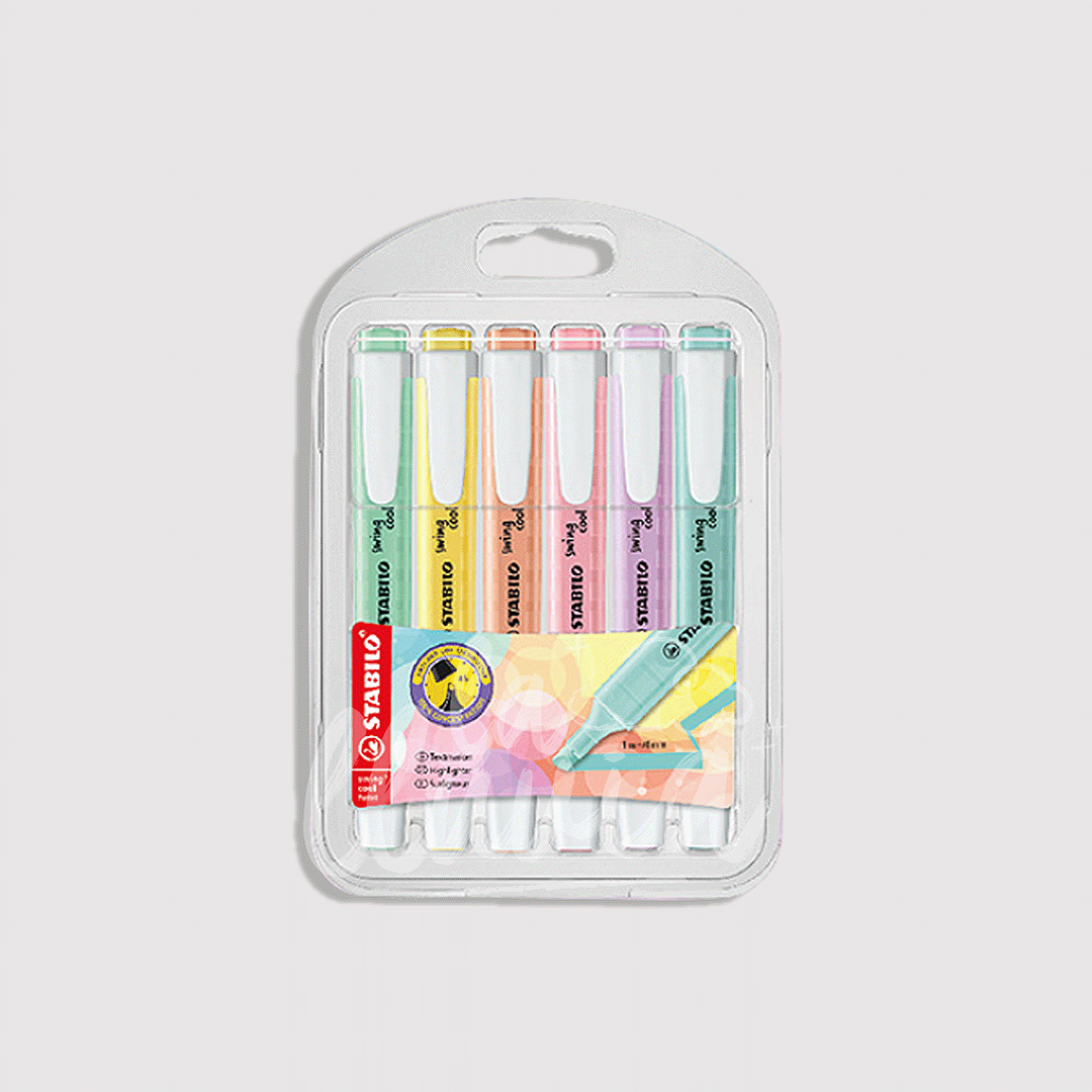 Set 6 destacadores Stabilo Swing Cool – Colores Pastel
