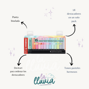 Set 15 destacadores Stabilo Boss Original Pastel – Deskset